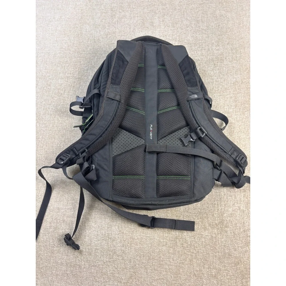 The North Face Borealis Backpack Black Lime Green FlexVent Laptop Bag